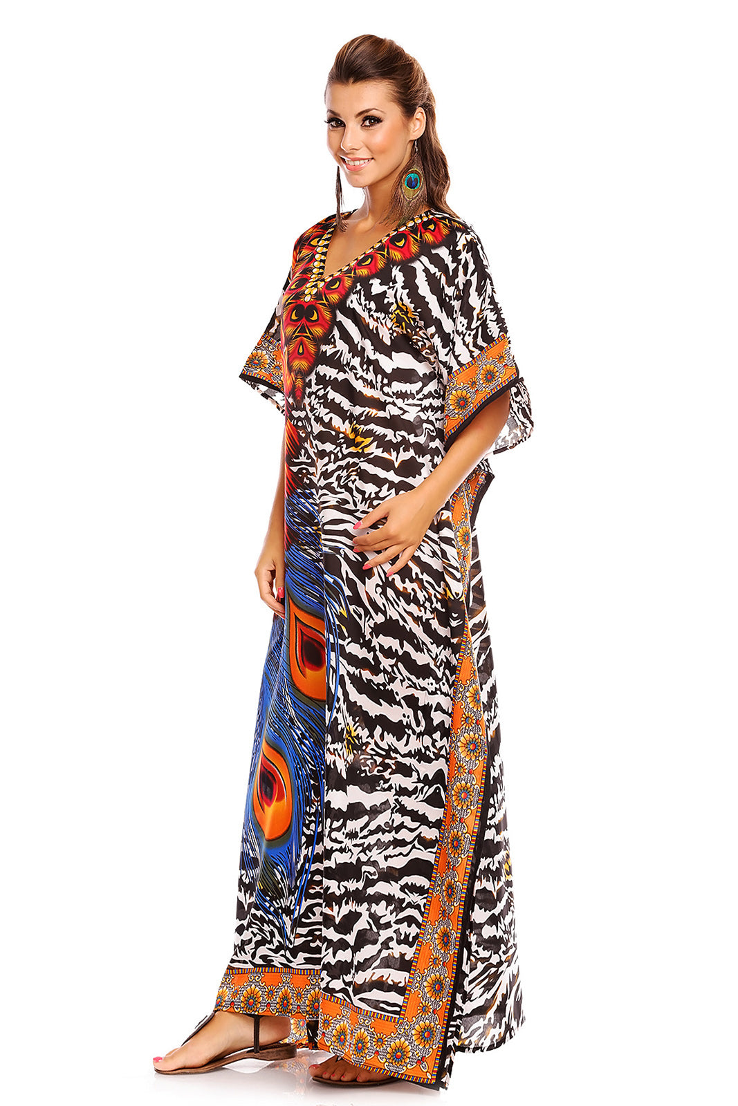 10 pcs of Full Length Maxi Kaftan Dresses -  10 Pcs in this package